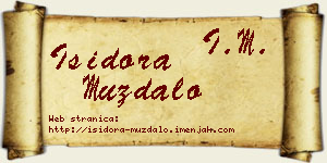 Isidora Muždalo vizit kartica